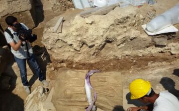 A Castro riemerge l’antica statua della dea Minerva