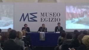 Paolo Giulierini, Massimo Osanna e Christian Greco. ph/Museo Egizio