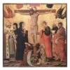 Crocifissione coi ss. Gregorio, Monica, la Vergine, Maria Maddalena, Girolamo, Giovanni evangelista, Agostino, Giovanni Battista 1453-9