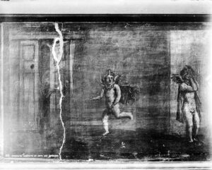 Affresco da Ercolano con Amorini che giocano. I sec. d.C. Napoli, Museo Archeologico Nazionale / wikimedia commons