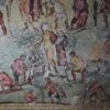 La fondazione di Capitolias con Dioniso al centro della raffigurazione. Scene nilotiche e marine sono rappresentate sulla parete d’ingresso della tomba e, sul tetto, sullo zodiaco e sui pianeti attorno a una cava che occupa il medaglione centrale. (ph. CNRS News)