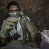 La Statua In Bronzo Dedicata Alla Dea Bastet (Ph. Khaled Desouki AFP Getty Images)