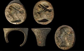 Scoperto un anello con il ritratto della regina tolemaica Arsinoe III sulle coste del Mar Nero